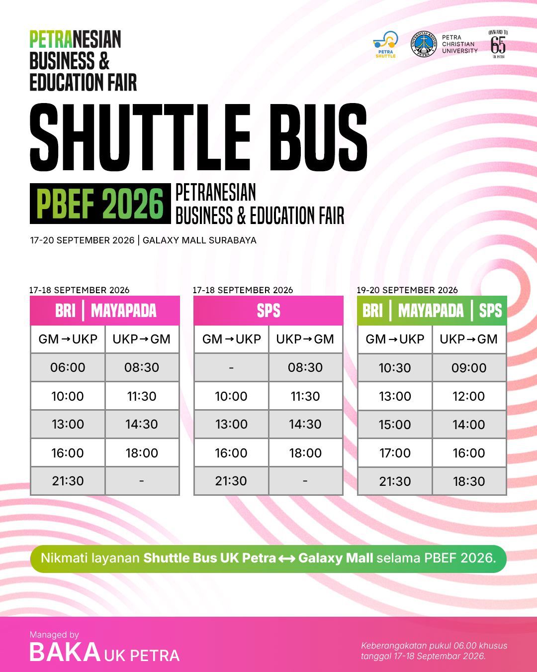 Shuttle Bus PBEF 2026